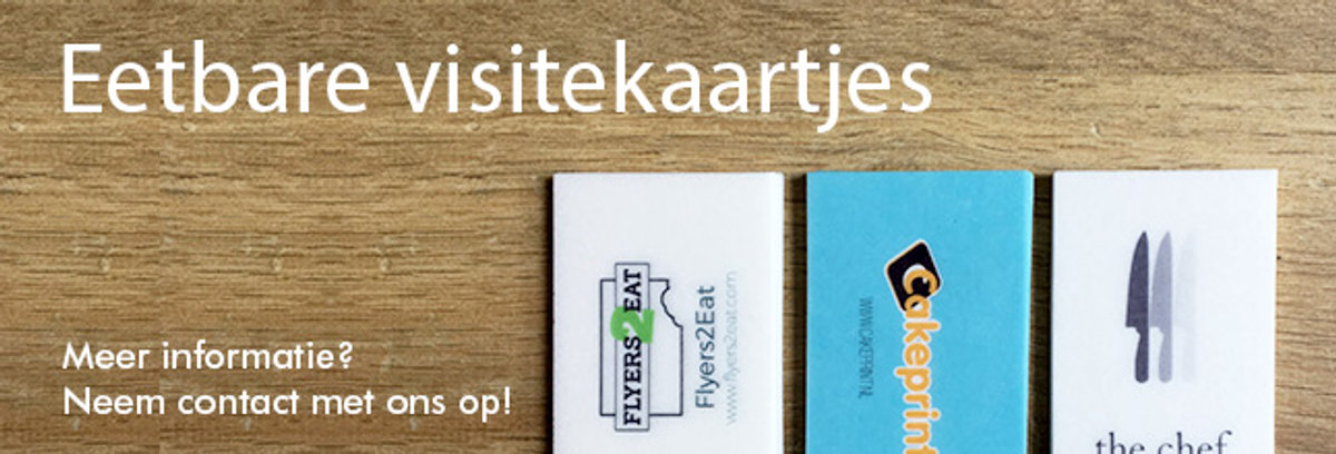 Eetbare visitekaartjes van Flyers2Eat