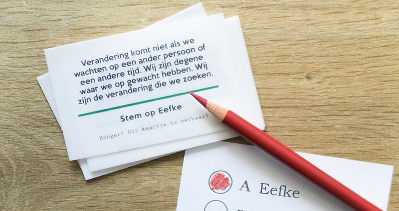 Eetbare visitekaartjes en productkaartjes